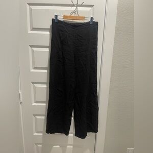 Bryn walker heavy linen elastic waist pull on wide leg page my pants XL